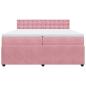 Preview: Boxspringbett mit Matratze Rosa 200x200 cm Samt