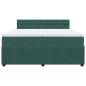 Preview: Boxspringbett mit Matratze Dunkelgrün 200x200 cm Samt