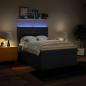 Preview: Boxspringbett mit Matratze Blau 140x200 cm Stoff