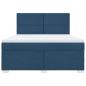 Preview: Boxspringbett mit Matratze Blau 180x200 cm Stoff