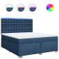 Preview: Boxspringbett mit Matratze Blau 180x200 cm Stoff