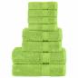 Preview: ARDEBO.de - 8 tlg. Premium-Handtuch-Set SOLUND Apfelgrün 600 g/m²