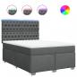 Preview: Boxspringbett mit Matratze Dunkelgrau 160x200 cm Stoff