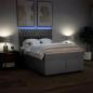 Preview: Boxspringbett mit Matratze Hellgrau 140x200 cm Stoff