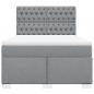 Preview: Boxspringbett mit Matratze Hellgrau 140x200 cm Stoff