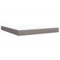 Preview: Boxspringbett mit Matratze Taupe 180x200 cm Stoff