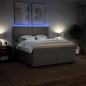 Preview: Boxspringbett mit Matratze Taupe 180x200 cm Stoff