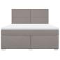 Preview: Boxspringbett mit Matratze Taupe 180x200 cm Stoff