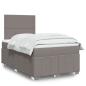 Preview: ARDEBO.de - Boxspringbett mit Matratze Taupe 120x200 cm Stoff