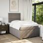 Preview: Boxspringbett mit Matratze Taupe 120x200 cm Stoff