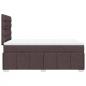 Preview: Boxspringbett mit Matratze Dunkelbraun 120x200 cm Stoff