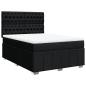 Preview: Boxspringbett mit Matratze Schwarz 160x200 cm Stoff