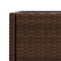 Preview: Pflanzkübel mit Ablage Braun Poly Rattan