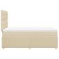 Preview: Boxspringbett mit Matratze Creme 120x190 cm Stoff