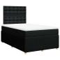 Preview: ARDEBO.de - Boxspringbett mit Matratze Schwarz 120x200 cm Stoff