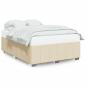 Preview: Bettgestell ohne Matratze Creme 160x200 cm Stoff