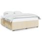 Preview: Bettgestell ohne Matratze Creme 180x200 cm Stoff