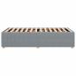 Preview: Bettgestell ohne Matratze Hellgrau 100x200 cm Stoff