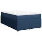 Preview: Boxspringbett mit Matratze Blau 120x190 cm Stoff