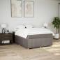 Preview: Boxspringbett mit Matratze Taupe 140x190 cm Stoff