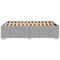 Preview: Bettgestell ohne Matratze Hellgrau 140x200 cm Stoff