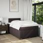 Preview: Boxspringbett mit Matratze Dunkelbraun 120x200 cm Stoff