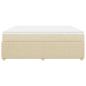 Preview: Boxspringbett mit Matratze Creme 200x200 cm Stoff