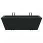 Preview: Pflanzkasten mit Haken 2 Stk. Schwarz Poly Rattan