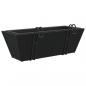 Preview: Pflanzkasten mit Haken 2 Stk. Schwarz Poly Rattan