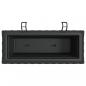 Preview: Pflanzkasten mit Haken 2 Stk. Schwarz Poly Rattan