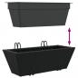 Preview: Pflanzkasten mit Haken 2 Stk. Schwarz Poly Rattan