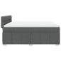 Preview: Boxspringbett mit Matratze Dunkelgrau 180x200 cm Stoff
