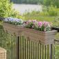Preview: ARDEBO.de - Pflanzkasten mit Haken 2 Stk. Grau Poly Rattan