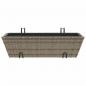 Preview: Pflanzkasten mit Haken 2 Stk. Grau Poly Rattan