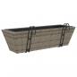 Preview: Pflanzkasten mit Haken 2 Stk. Grau Poly Rattan