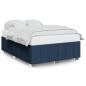 Preview: Bettgestell ohne Matratze Blau 140x200 cm Stoff