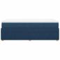 Preview: Boxspringbett mit Matratze Blau 100x200 cm Stoff