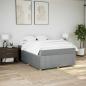 Preview: Boxspringbett mit Matratze Hellgrau 140x190 cm Stoff