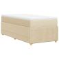 Preview: Boxspringbett mit Matratze Creme 90x200 cm Stoff