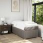 Preview: Boxspringbett mit Matratze Taupe 100x200 cm Stoff