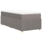 Preview: Boxspringbett mit Matratze Taupe 100x200 cm Stoff