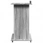 Preview: Rednerpult mit Rollen & Schublade Grau Sonoma 55x55x107 cm