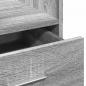 Preview: Rednerpult mit Rollen & Schublade Grau Sonoma 55x55x107 cm