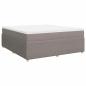 Preview: ARDEBO.de - Boxspringbett mit Matratze Taupe 180x200 cm Stoff