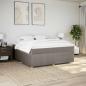 Preview: Boxspringbett mit Matratze Taupe 180x200 cm Stoff