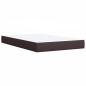 Preview: Boxspringbett mit Matratze Dunkelbraun 120x200 cm Stoff
