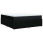 Preview: Boxspringbett mit Matratze Schwarz 180x200 cm Stoff