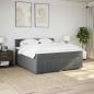 Preview: Boxspringbett mit Matratze Dunkelgrau 180x200 cm Stoff