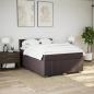 Preview: Boxspringbett mit Matratze Dunkelbraun 160x200 cm Stoff