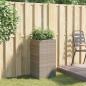 Preview: Pflanzkübel Grau 40x40x80 cm Poly Rattan